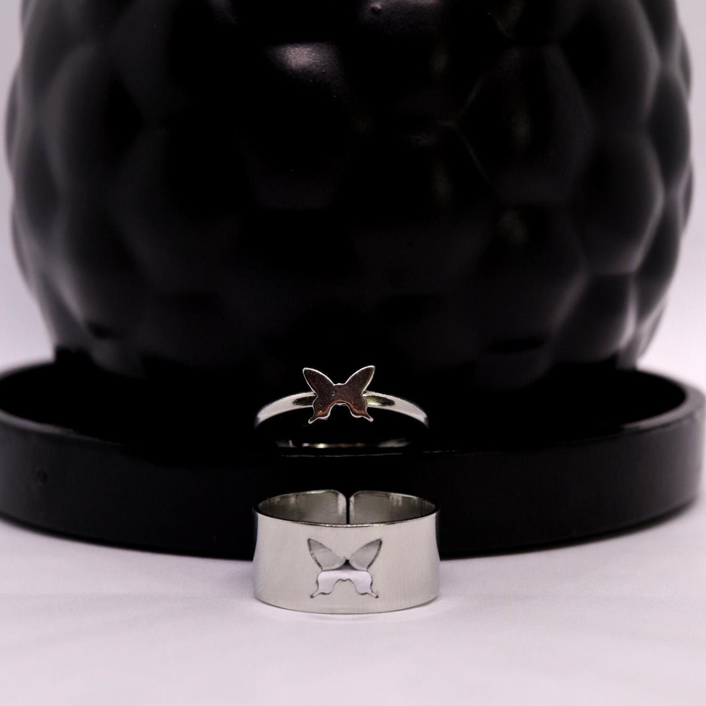 Butterfly Friendship Ring Silver