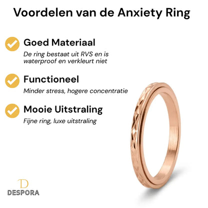 Anxiety Ring (Flux) Rosé goud voordelen
