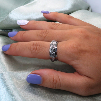 Anxiety Ring (Slang) Zilver om vinger