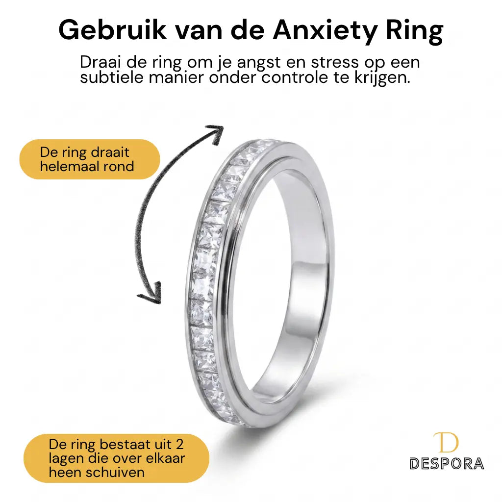 Anxiety Ring (Spark) Zilver gebruik