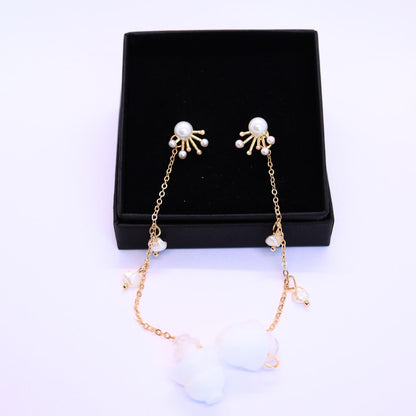 Oorbellen Voor Oordopjes (Parel) Goudkleurig in doosje