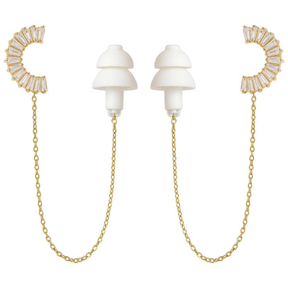 Oorbellen Voor Oordopjes (Zirkonia) Goudkleurig