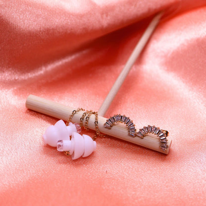 Oorbellen Voor Oordopjes (Zirkonia) Goudkleurig Sfeerbeeld