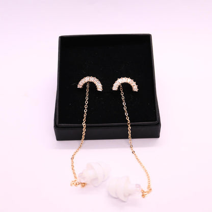 Oorbellen Voor Oordopjes (Zirkonia) Goudkleurig Sfeerbeeld in doosje