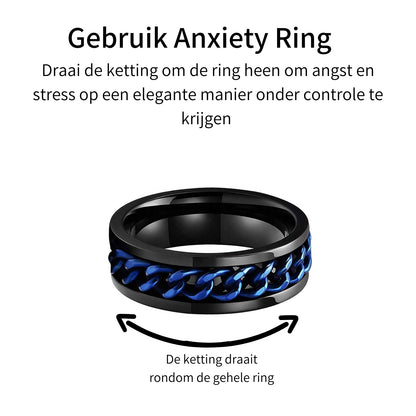 Anxiety Ring (Kettinkje) Blauwe ketting Zwarte ring Gebruik