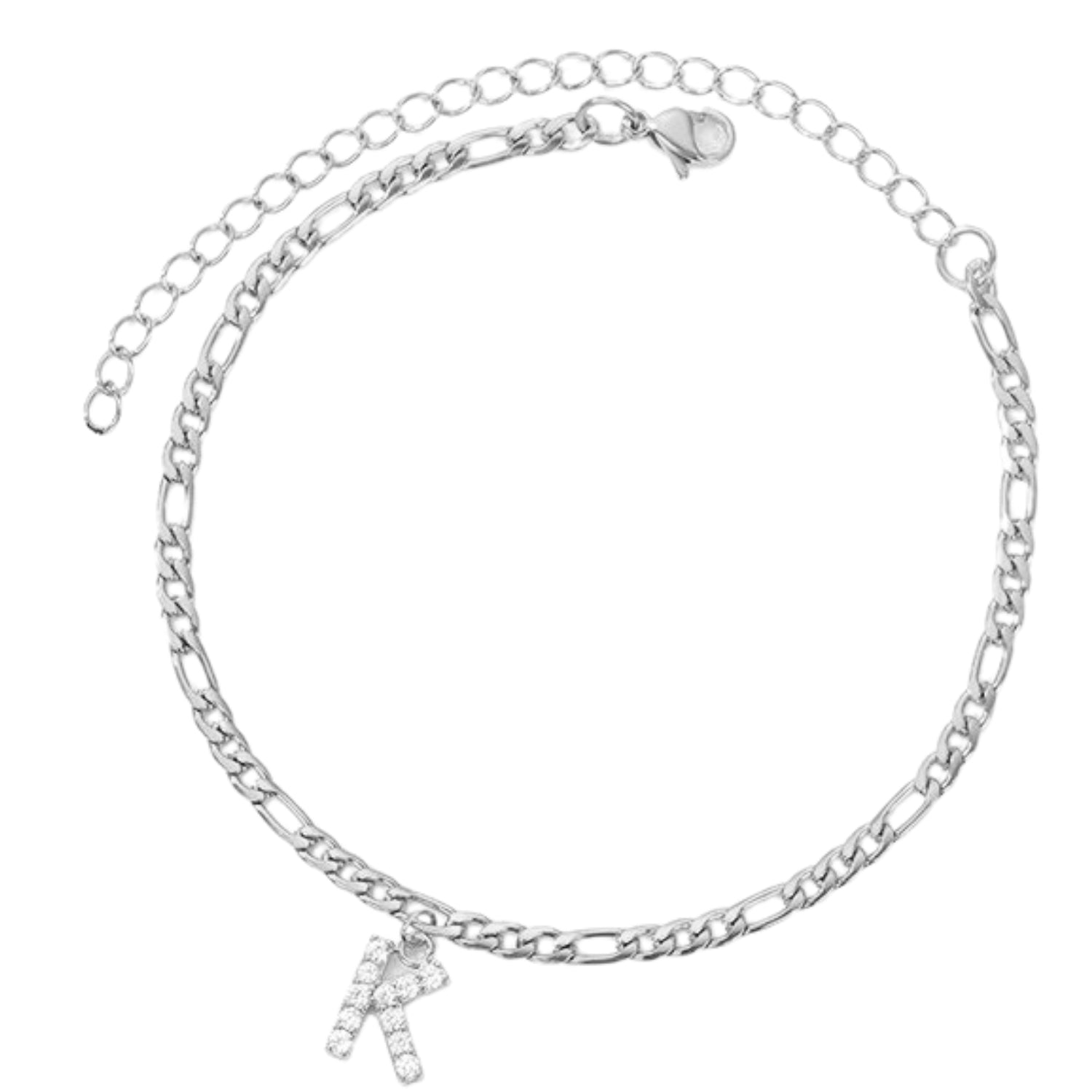 Enkelbandje zilver met letter K