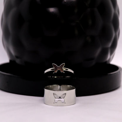 Butterfly Friendship Ring Silver